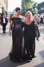 AMY JACKSON and ALBERTA FERRETTI Leaves Hotel Excelsior in Venice 08/28/2024
