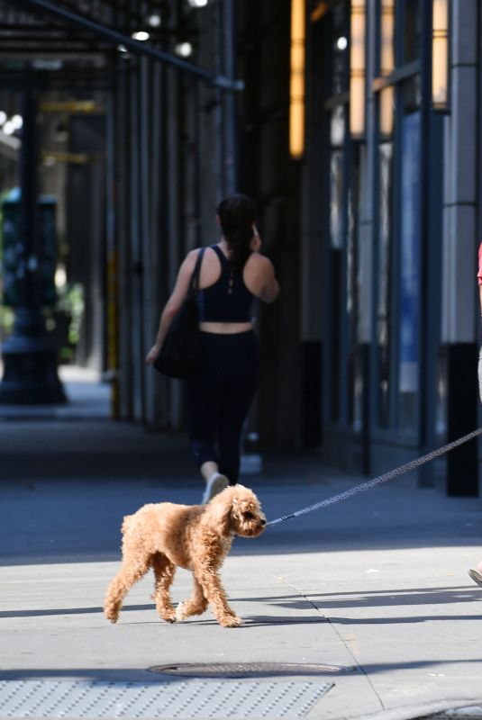 AMY ROBACH Out for a Dog Walk in New York 08/25/2024