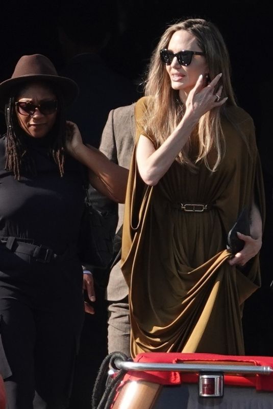 ANGELINA JOLIE Heading to Maria Premiere at Venice Film Festival 08/28/2024