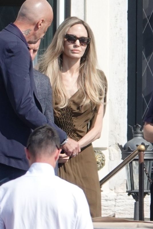 ANGELINA JOLIE Out at 81st Venice Film Festival in Venice 08/29/2024