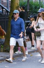 ANNA OSCEOLA and Jon Hamm Out in New York 08/04/2024