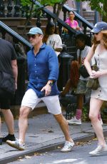 ANNA OSCEOLA and Jon Hamm Out in New York 08/04/2024