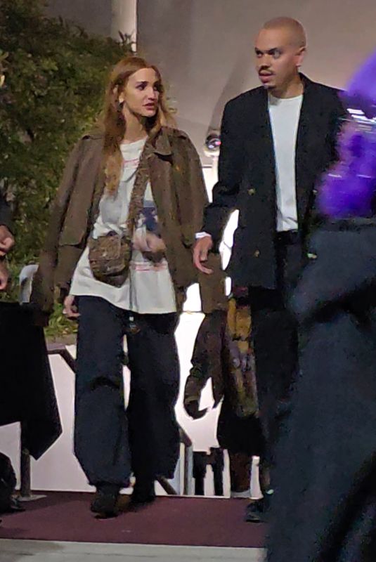 ASHLEE SIMPSON and Evan Ross Arrives at Olivia Rodrigo
