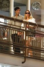 ASHLEY BENSON and Brandon Davis on a Date Night at Sushi Park in West Hollywood 08/13/2024