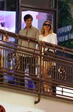ASHLEY BENSON and Brandon Davis on a Date Night at Sushi Park in West Hollywood 08/13/2024