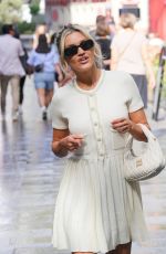 ASHLEY ROBERTS Arrives at Heart Radio in London 08/13/2024