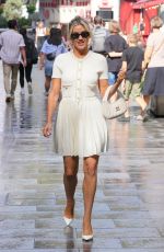 ASHLEY ROBERTS Arrives at Heart Radio in London 08/13/2024