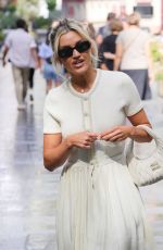 ASHLEY ROBERTS Arrives at Heart Radio in London 08/13/2024