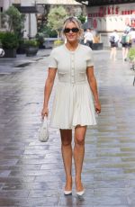 ASHLEY ROBERTS Arrives at Heart Radio in London 08/13/2024