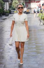 ASHLEY ROBERTS Arrives at Heart Radio in London 08/13/2024