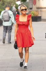 ASHLEY ROBERTS Arrives at Heart Radio Studio in London 08/14/2024
