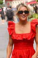 ASHLEY ROBERTS Arrives at Heart Radio Studio in London 08/14/2024