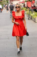 ASHLEY ROBERTS Arrives at Heart Radio Studio in London 08/14/2024