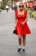 ASHLEY ROBERTS Arrives at Heart Radio Studio in London 08/14/2024