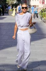 ASHLEY ROBERTS Arrives at Heart Radio Studios in London 08/15/2024
