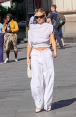 ASHLEY ROBERTS Arrives at Heart Radio Studios in London 08/15/2024
