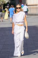 ASHLEY ROBERTS Arrives at Heart Radio Studios in London 08/15/2024