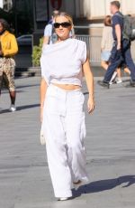 ASHLEY ROBERTS Arrives at Heart Radio Studios in London 08/15/2024