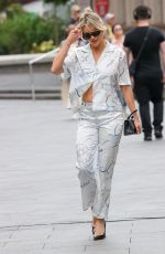 ASHLEY ROBERTS in a Natching Two Piece Arrives at Heart Radio in London 08/06/2024