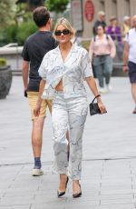 ASHLEY ROBERTS in a Natching Two Piece Arrives at Heart Radio in London 08/06/2024