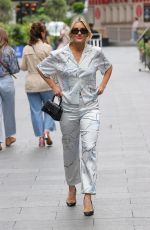 ASHLEY ROBERTS in a Natching Two Piece Arrives at Heart Radio in London 08/06/2024