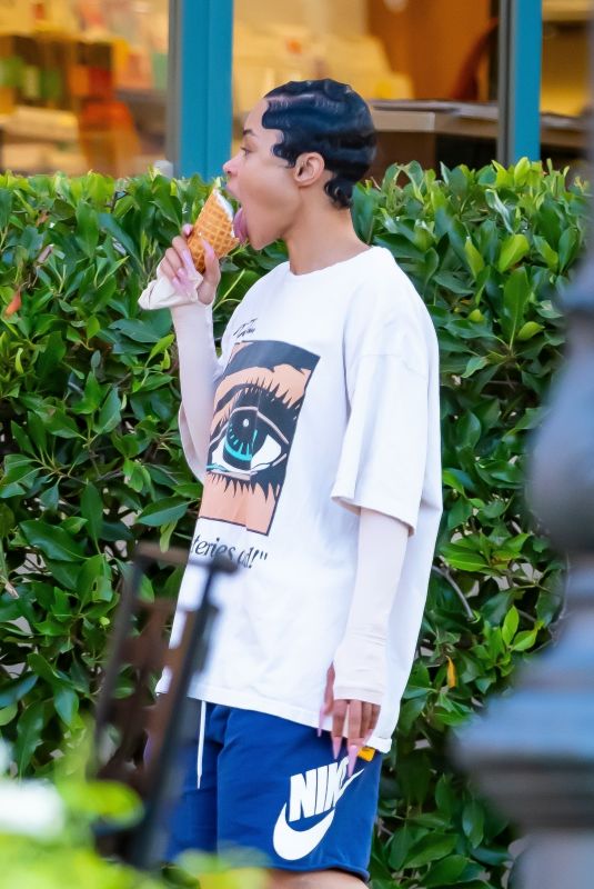 BLAC CHYNA Out for Ice Cream in Calabasas 08/09/2024