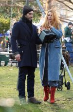 BLAKE LIVELY and Justin Baldoni on The Set while Filming It Ends With Us 08/11/2024