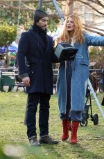 BLAKE LIVELY and Justin Baldoni on The Set while Filming It Ends With Us 08/11/2024