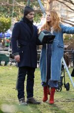BLAKE LIVELY and Justin Baldoni on The Set while Filming It Ends With Us 08/11/2024