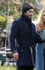 BLAKE LIVELY and Justin Baldoni on The Set while Filming It Ends With Us 08/11/2024