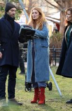 BLAKE LIVELY and Justin Baldoni on The Set while Filming It Ends With Us 08/11/2024