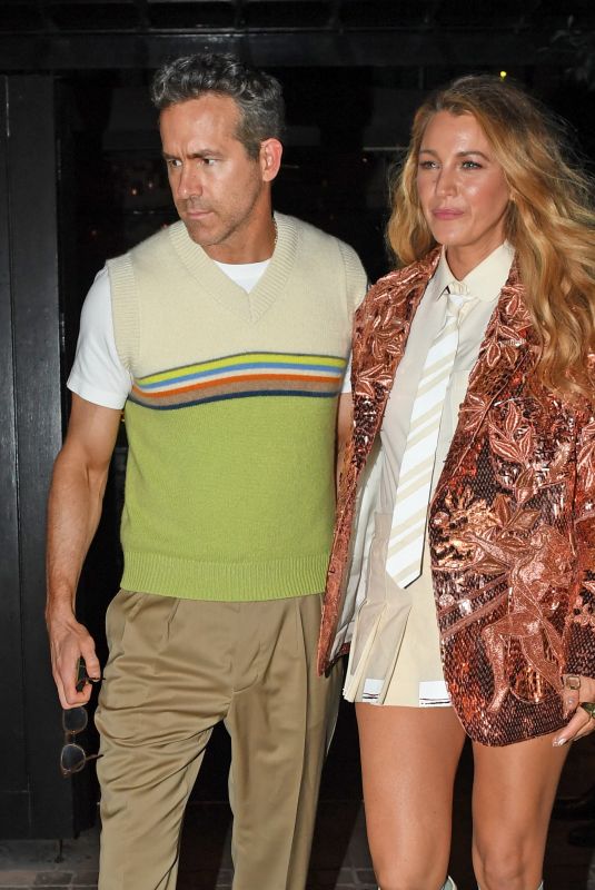 BLAKE LIVELY and Ryan Reynolds Night Out with ISABELA FERRER in London 08/08/2024