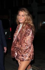BLAKE LIVELY Arrives at Chiltern Firehouse in London 08/08/2024