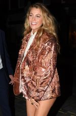 BLAKE LIVELY Arrives at Chiltern Firehouse in London 08/08/2024