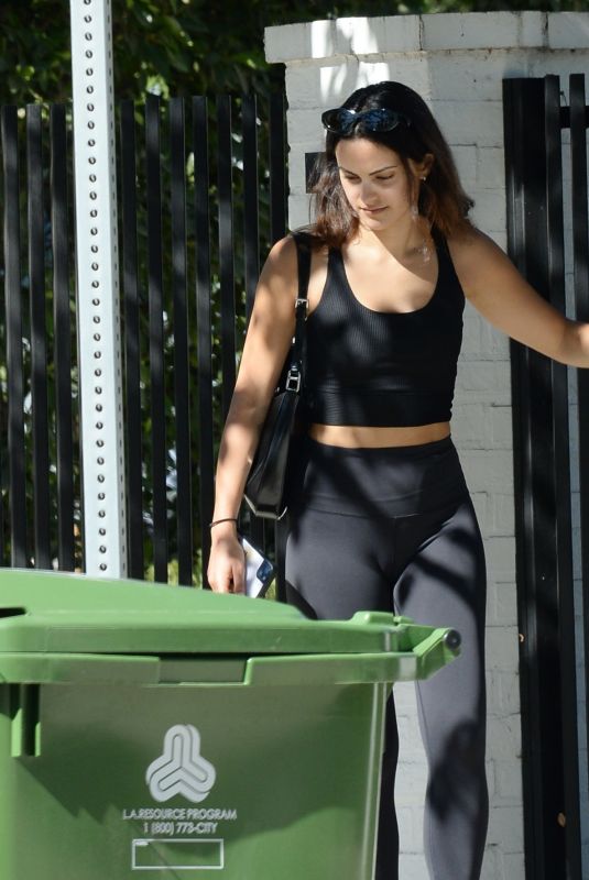 CAMILA MENDES Leaves Her Trainer’s House After a Workout in Los Angeles 08/18/2024