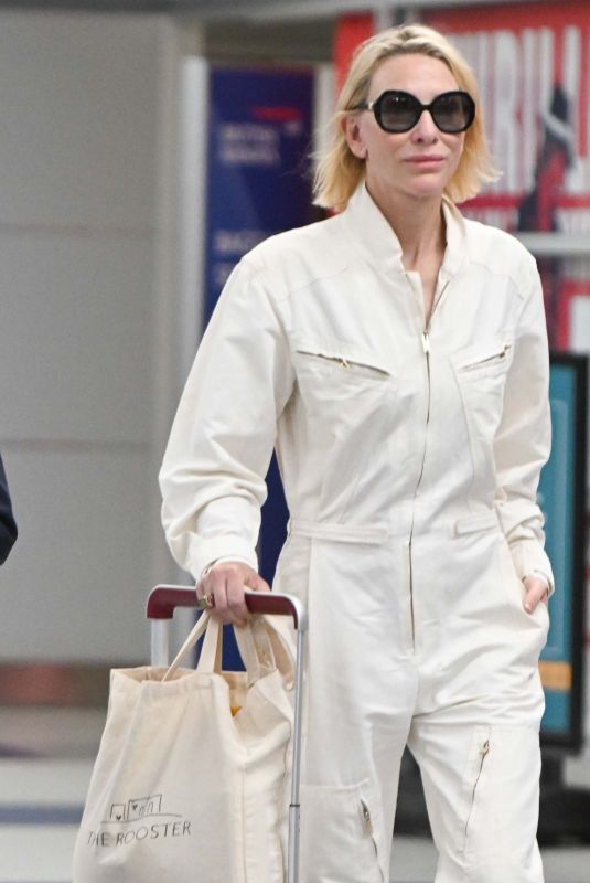 CATE BLANCHETT Arrives at JFK Airport in New York 08/03/2024