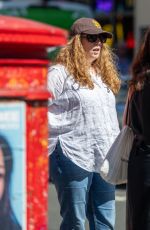 CATHERINE TATE Out with Dog