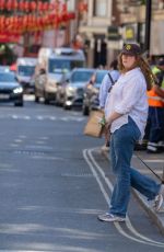 CATHERINE TATE Out with Dog
