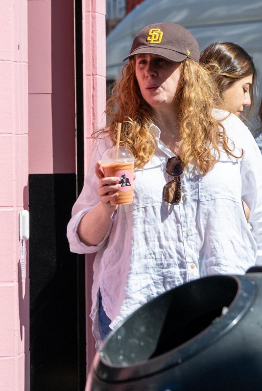 CATHERINE TATE Out with Dog