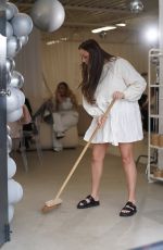 CHARLOTTE CROSBY Arrives at Her Studio in Sunderland 08/26/2024