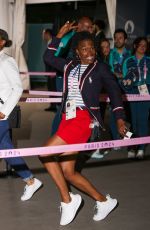 CHAUNTE LOWE Leaves USA vs Serbia Semi-final in Paris 08/08/2024