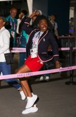 CHAUNTE LOWE Leaves USA vs Serbia Semi-final in Paris 08/08/2024
