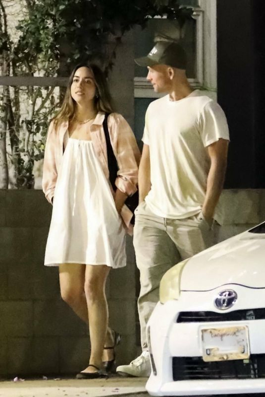 CHLOE BENNET and Taron Egerton Out for Dinner at Osteria Mozza in West Hollywood 08/20/2024