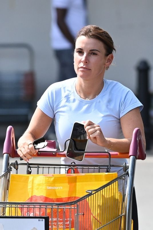 COLEEN ROONEY Out Shopping at Sainsbury