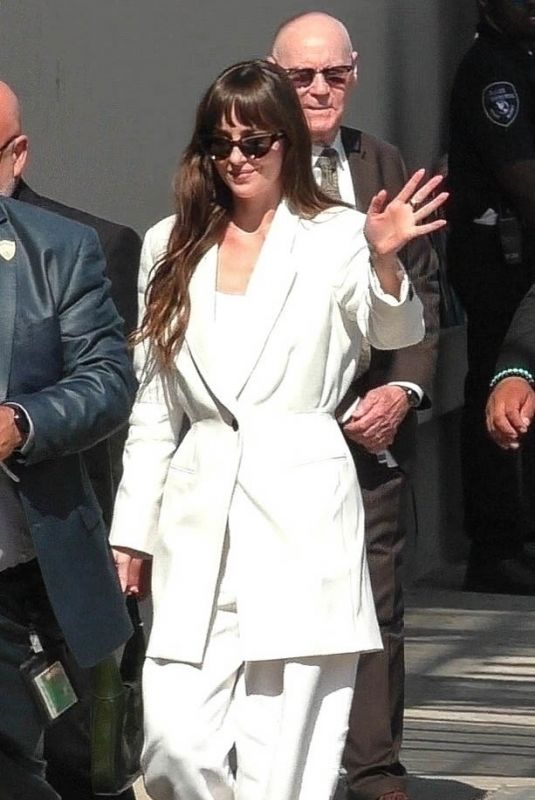 DAKOTA JOHNSON Arrives at Jimmy Kimmel Live in Hollywood 06/19/2024