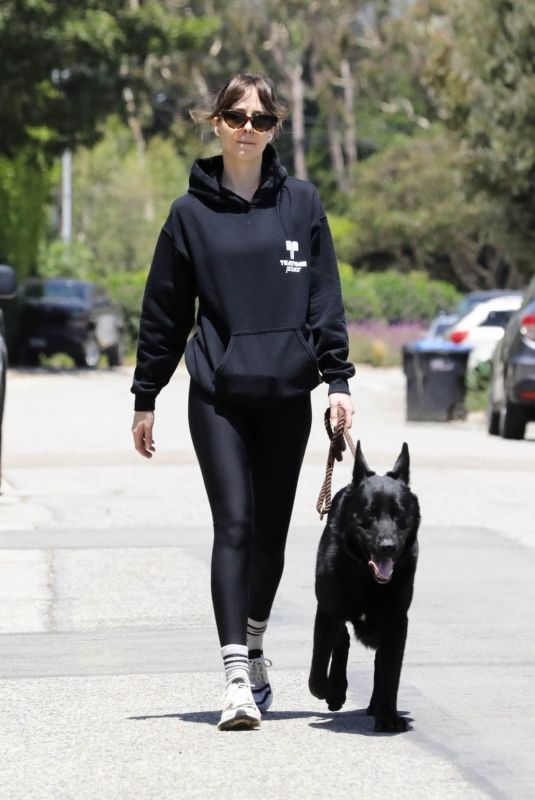 DAKOTA JOHNSON Out with Her Dog in Malibu 08/21/2024