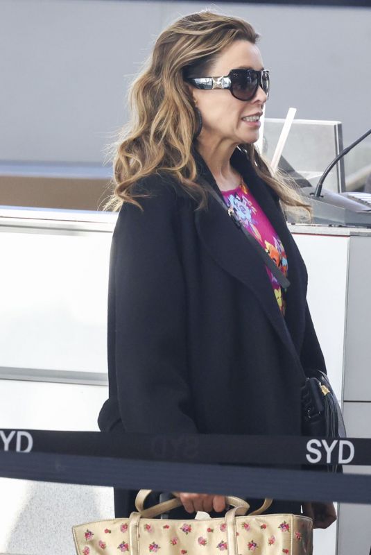 DANNII MINOGUE Arrives at Sydney Airport 08/02/2024