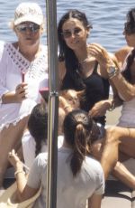 DEMI MOORE on Board a Yacht While Vacationing with Friends in Athens 08/20/2024