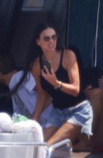 DEMI MOORE on Board a Yacht While Vacationing with Friends in Athens 08/20/2024