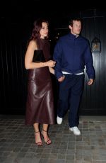 DUA LIPA and Callum Turner Leaves Chiltern Firehouse in London 08/17/2024
